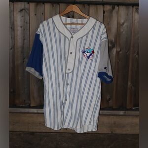 ❗️Vintage 90s Toronto Blue Jays Starter Pinstripe Baseball Jersey❗️